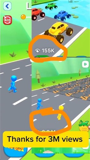 3M views 😍😍 #shapeshifting #gameplay #funny racing mobile game free online