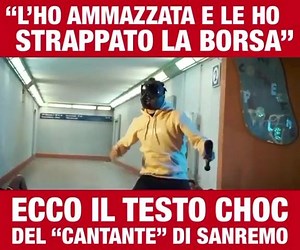 115K views · 1.5K reactions |  ECCO IL TESTO CHOC DEL CANTANTE DI SANREMO. ASCOLTATE: “L’ho ammazzata e le ho strappato la borsa” Di solito sono sempre calma, ma questa volta sono veramente arrabbiata. Possibile che gli italiani paghino il canone Rai per vedere elementi di questo calibro, che inneggiano al femminicidio, allo stupro e alla violenza? Ps. Nella canzone che porterà a Sanremo insulta anche Salvini. #SanSCHIFO! | Roberta Ferrero | Facebook