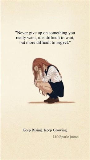 Never give up