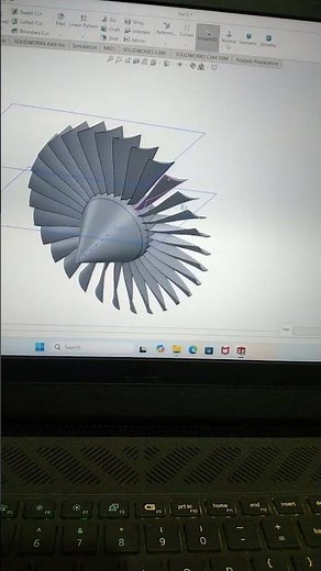 Propeller Design In Solidworks👇l #jetengine #jet #engine #shorts