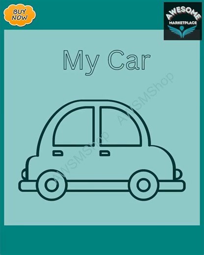 Car Coloring Page – Simple Printable for Kids (Copy)