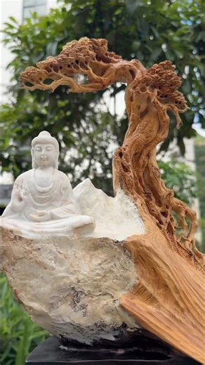 This piece took 26 days to carve, can I exchange it for a thumbs up?#woodscraft #woodart #workout