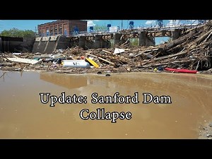 Update: Sanford Flood 2020 - Drone - Dam Collapse
