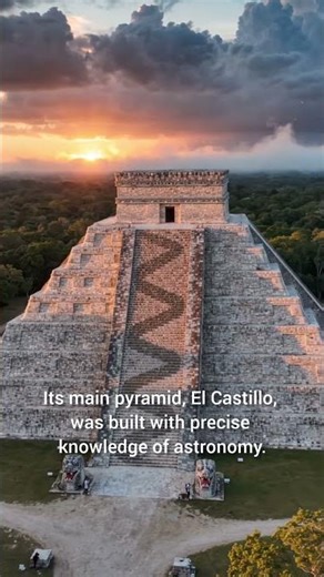 The Pyramid That Creates a Serpent Shadow #7wondersoftheworld #chichenitzamexico #facts