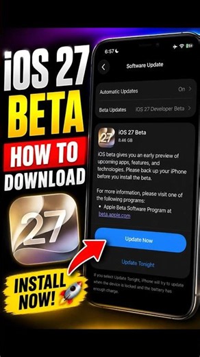 How to Install iOS 27 Developer Beta on iPhone 🔥 | #iphone #shorts