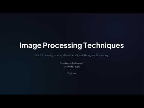 #01 Revision IP : Point Processing, Intensity Transformations & Histogram Processing