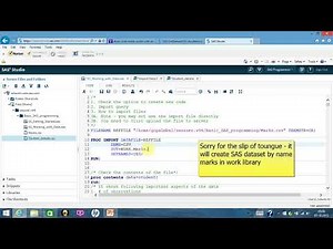 SP03 Import data in SAS - how to import csv files etc in SAS