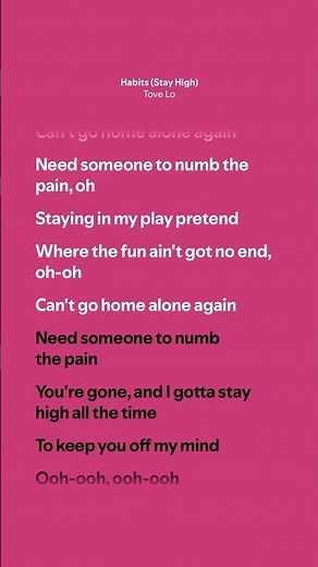 Habits (Stay High) - Tove Lo (Lyrics)