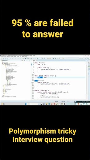 Tricky Polymorphism question || Java Interview Questions