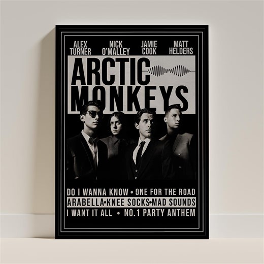 Arctic Monkeys Poster AM Album Cover Art Indie Rock Wall Art Music Band Print Retro Music Decor Gift for Music Lover Matt Helders Turner - Etsy UK