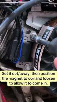 Setting the air gap on an ignition coil on a small engine. #MasterTechMSE