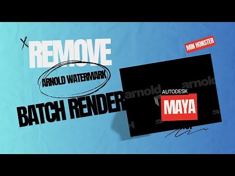 Autodesk Maya Batch Render Arnold Watermark Removal | Easy method for beginner ✔️✔️