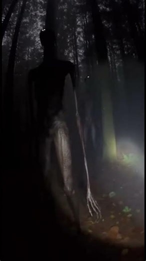 RUN! 😱 SCARY CREATURE CAUGHT ON CAMERA in the Woods! 🌲👹 #Shorts