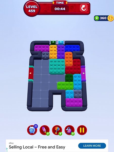 Color Block Jam, level 459 solution