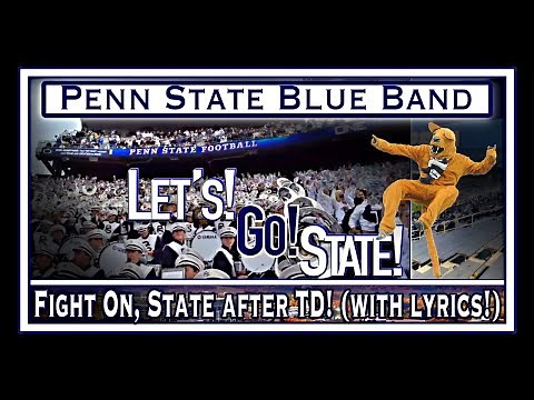 Penn State Blue Band plays "Fight On, State" after TD VS NW in 2012 - (W/ Lyrics!)