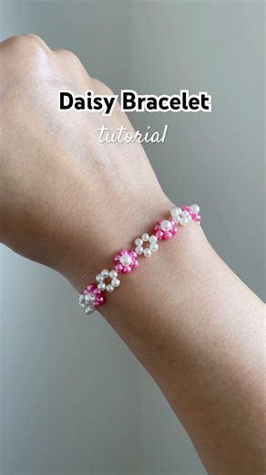 daisy bracelet tutorial #beadedbracelet #tutorial #diy #preppy