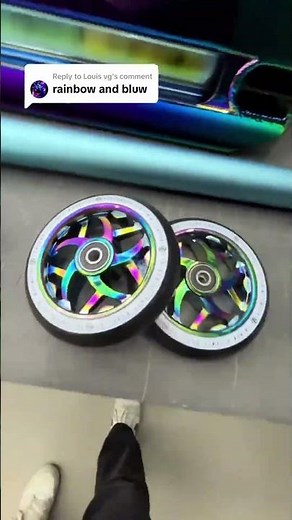 Amazing Rainbow & Blue Custom Scooter 🛴