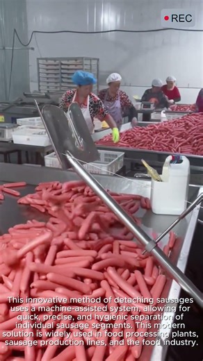 Smart Sausage Link Cutting Machine #viral #tools #skills #sausage