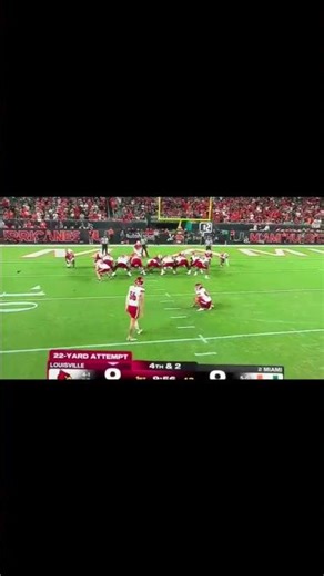 Louisville runs a fake field goal against Miami! #football #Miami #Cardinals #cfb #nfl #sports #fun