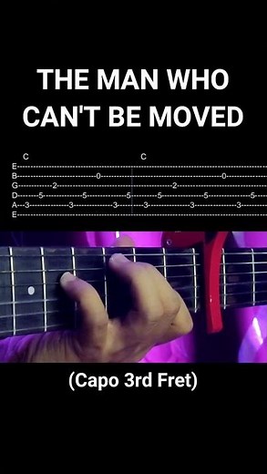 The Script - The Man Who Can't Be Moved (Easy Tabs Guitar) (Guitar Fingerstyle Tutorial)