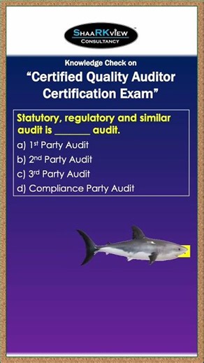 Knowledge check-5 on ASQ CQA (Certified Quality Auditor) exam- Shaarkview