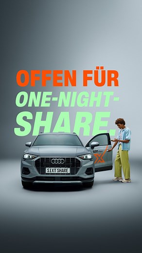 SIXT on Instagram: "Du bist am liebsten flexibel unterwegs? 😎 Mit SIXT share kannst du dir an jeder Ecke ein Carsharing Auto mieten. Und du entscheidest, welches Modell du als nächstes fährst. SIXT App öffnen, Auto für 15 Minuten reservieren und los geht’s! #SIXTshare #Carsharing"