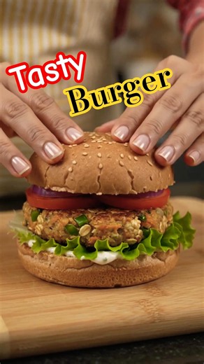 Homemade Healthy Burger 🍔 | Kids & Family Favorite🥗♥️ 🍔 | No Maida, No Junk | Ready in 10 Minutes!