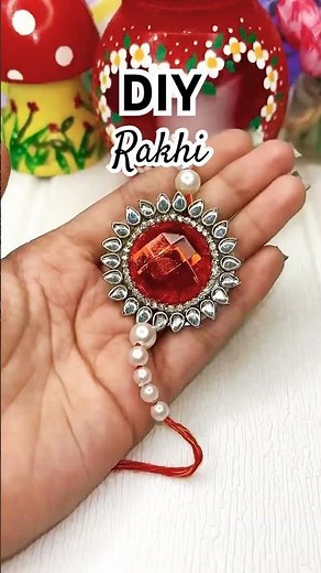 DIY Rakhi 😍✨(10/10) #diy #rakhi #rakshabandhan #handmade #craft #DIY @CrafterKavya