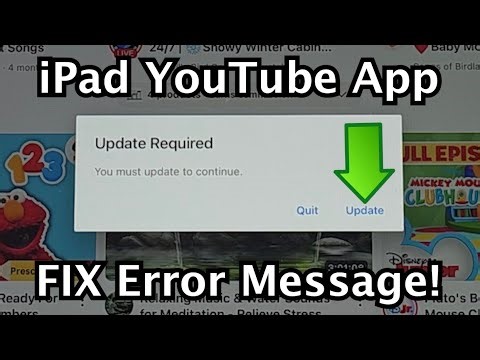iPad YouTube App How to FIX "Update Required" Not Working!