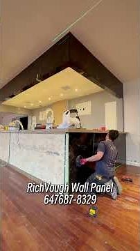 Banquet hall bar counter installation process by RichVaugh Wall Panel.