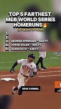 TOP 5 FARTHEST WORLD SERIES HOMERUNS | Baseball Moment