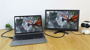 13.3 inch Small PC Monitor 1366x768 Mini LED Monitor with HDMI VGA AV BNC USB Intput, for Fire Stick Computer Xbox Ras pi, Built-in Speaker