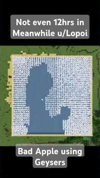 Bad Apple using Geysers from 26.2 Snapshot 5 #fyp #badapple