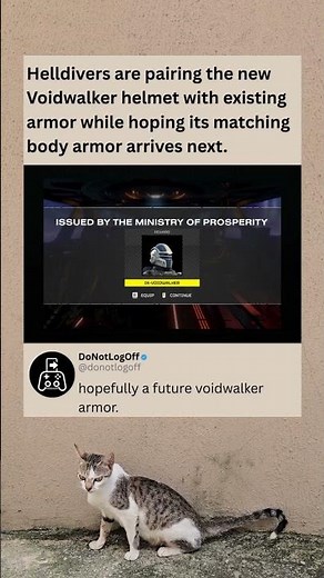 Helldivers 2 Players Want A Matching Armor Set For The New Voidwalker Helmet #helldivers2