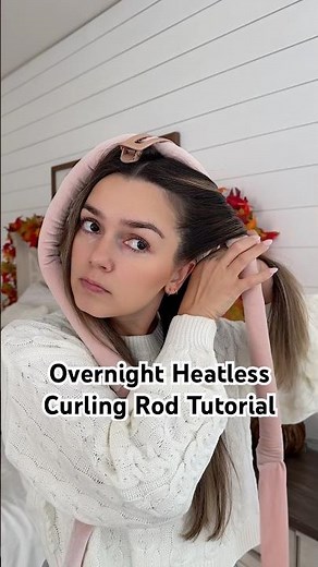 Heatless curling rod hair tutorial 🤍 #heatlesscurls #heatlesswaves #haircurls #yanibest