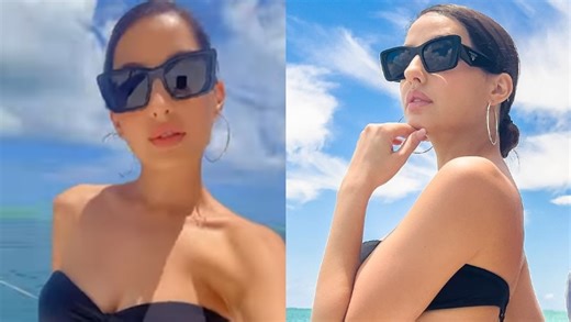 Nora Fatehi raises the temperatures in a hot black bikini, shares throwback video