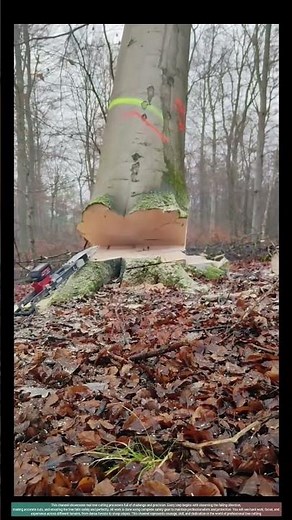 Super Big Tree Felling Using a Jack cutting trees – Perfect Direction Control