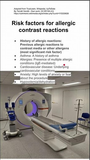 Risk factors for allergic contrast reactions