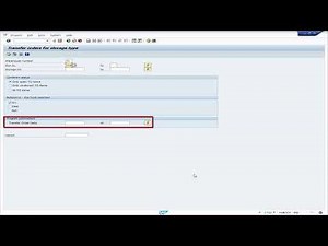 SAP LT22 Transfer Order for Storage Type