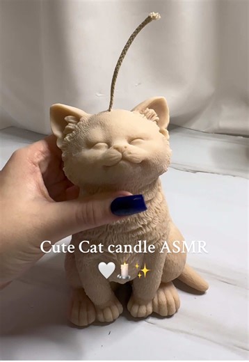 🐈Cute Diy Cat Candle ASMR✨🕯️ #candles #diy #asmr #candlebusiness #cat