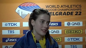 Aus Kriegsgebiet angereist - Ukrainerin gewinnt Gold im Hochsprung "für mein Land"