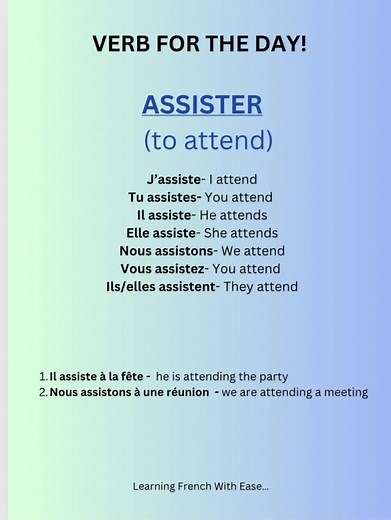 Guess what?😳🇫🇷 The French verb ASSISTER does not mean to assist ❌. It means to ATTEND✅ #frenchlesson #frenchonline #french
