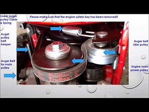 Adjusting the Auger Cable and Idler Pulley on your Snow Blower