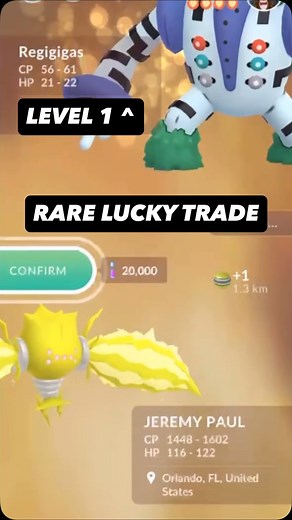 The Shiny King👑 on Instagram: "✨LV1 Lucky Regigigas Trade!✨ This is such a cool trade, shoutout to my brother who was willing to give it to me, I traded for a level 1 shiny Regigigas and it went alright but just such a cool addition to my collection! • • • • • Tags: #pokemon #pokémon #pokemongo #pokemongoshiny #pokemonshiny #pokemoncommunity #masterball #pokemoncommunity #shiny #shinypokemon #shinypokemongo #shinyhunter #shinyhunting #pikachu #xerneas #explore #explorepage #foryou #foryo