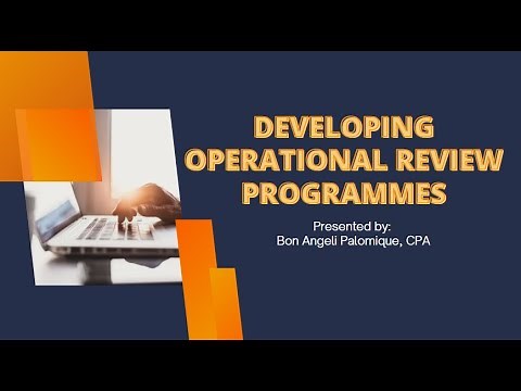 Developing operational review programs and risk assessment