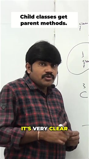 Durga Jobs on Instagram: "Parent class methods are available to the child class by default. That's why inheritance applies to methods. #Inheritance #Programming #Coding #ObjectOrientedProgramming #CodeTips #ReelsForDevelopers"
