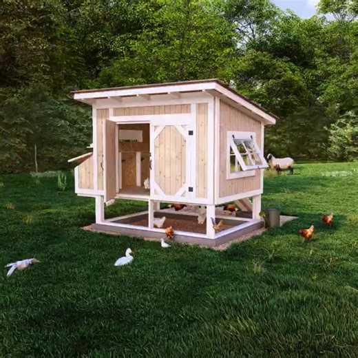 6x8 DIY Chicken Coop Plans for 20 Chickens PDF Download #woodworking #chickencoop #farming #chicken