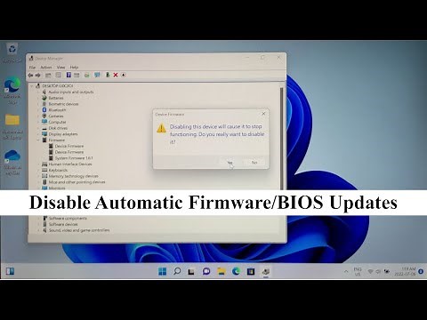 Tutorial: Disabling Automatic Firmware and UEFI Updates in Windows 11 for UEFI-Based Systems