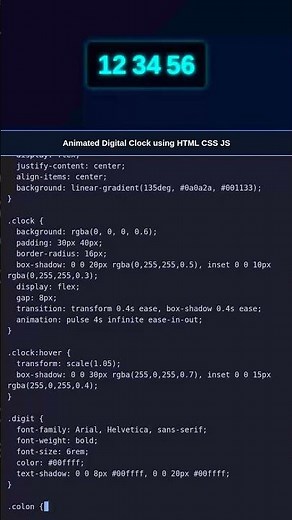 Epic Clock | HTML CSS JS #webdevelopment #htmlcss #coding