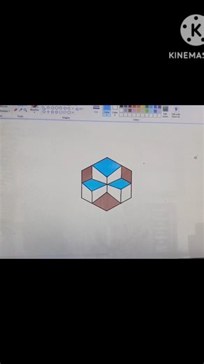 How to draw in MS paint l 3d drawing #computer #drawing